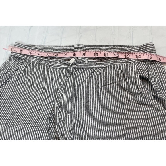 Talbots Gray and White Pinstripe Trousers pants women’s size m chambray linen - Picture 8 of 16